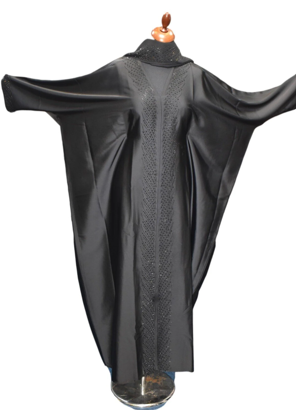 bl-1	Elegant Black Butterfly Abaya