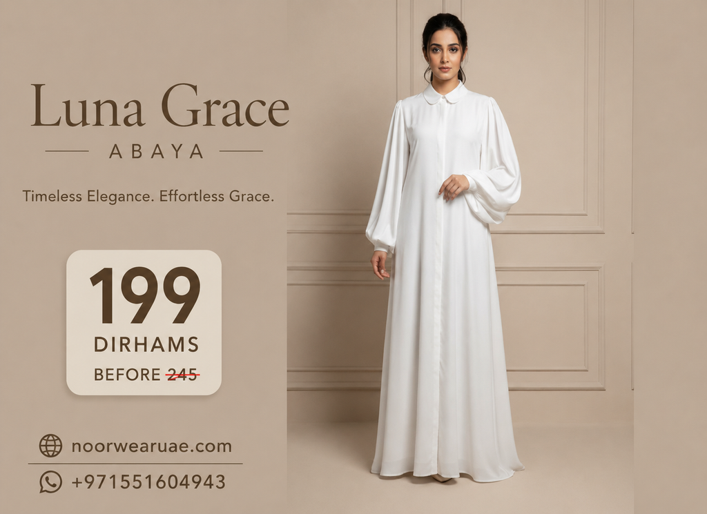 Luna Grace White Abaya